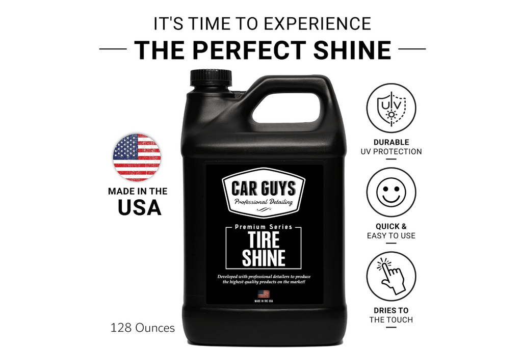  Carfidant Car Tire Shine 1 Gallon - Tire Dressing & Rubber  Protectant - Dark, Wet Look with No Grease and No Sling! : Automotive