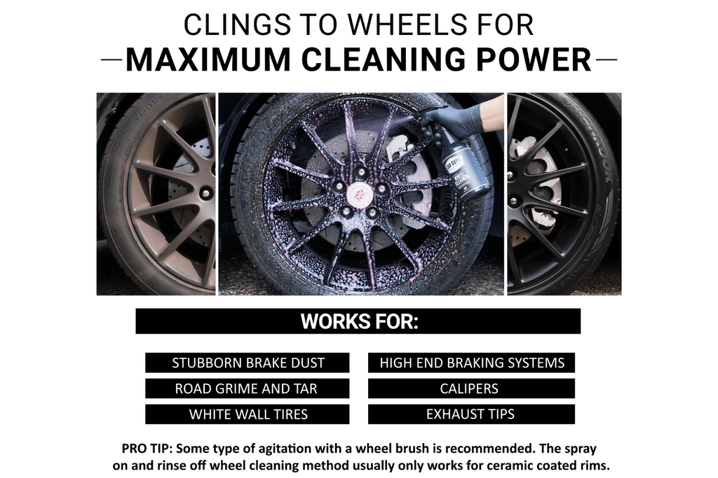 GV Corsa Detailing Products Ultimate Radiant Wheel Cleaner 16oz Spray,  wheel polish, rim cleaner, cleans chrome rims, wheel shine, wheel cleaner
